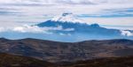 Cotopaxi Volcano Over The Plateau, Andean Highlands Of Ecuador, Stock Photo