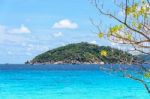 Blue Sea At Similan In Thailand Stock Photo