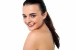 Topless Young Modelling Girl Stock Photo