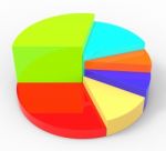 Pie Chart Shows Business Graph And Analysis Stock Photo