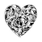 Retro Design Heart Shape Stock Photo