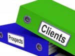 File With Clients Or Prospects Word Stock Photo