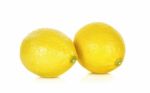 Lemon Isolated On The White Background Stock Photo