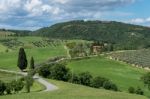 Countryside Of Val D'orcia In Tuscany Stock Photo