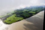 The Helicopter Shot From Dhaka, Bangladesh Stock Photo