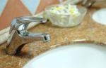 Faucet  In A Bathroom Stock Photo