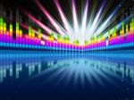 Colorful Soundwaves Background Shows Music Frequencies And Brigh Stock Photo