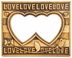 Love Gold Frame Stock Photo