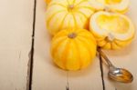 Fresh Yellow Pumpkin Stock Photo