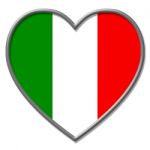 Heart Italy Shows Valentine Day And Europe Stock Photo