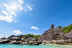 Rock Symbol Of Similan Islands In Thailand Stock Photo