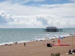 Brighton, East Sussex/uk - May 24 : View Of The Derelict Pier In Stock Photo