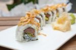 Japanese Sushi Rolls Maki Sushi Stock Photo