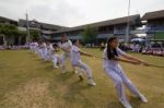 Bangkok, Thailand - Nov 2016: In The Nov 23, 2016. Youth Tug Of War, In Pieamsuwan Elementary School Stock Photo