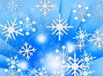 Blue Snowflakes Background Shows Weather Freezing And Winter
 Stock Photo