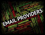 Email Providers Indicating Send Message And Suppliers Stock Photo