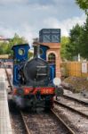 Bluebell Steam Engine In East Grinstead Stock Photo