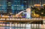 Singapore - 10 December 2016 : Merlion Statue, One Of The Iconic Stock Photo