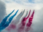 Red Arrows Display Team 50th Anniversary At Biggin Hill Airport Stock Photo