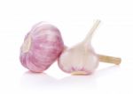 Garlic Isolated On White Background Stock Photo