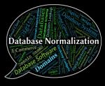 Database Normalization Represents Computing Standardise And Norm Stock Photo