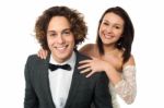 Lovely Young Newlyweds Stock Photo