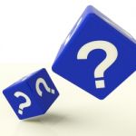 Question Mark Dice Stock Photo