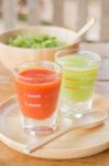 Freshly Squeezed Juices For Diet Stock Photo