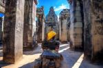 Ancient Stone Faces Of Bayon Temple, Angkor Wat, Siam Reap, Cambodia Stock Photo