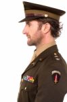 Young Brave Army Officer Stock Photo