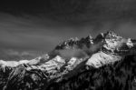 Snowy Mountain Landscape Stock Photo