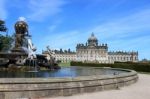 Castle Howard And Fountain Stock Photo