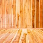 Wooden Interior Background Of Floor And Wall Stock Photo