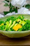 Fresh Avocado Salad Stock Photo