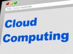 Cloud Computing Indicates Network Server And Computer Stock Photo