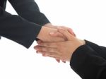 Handshaking Business People Stock Photo