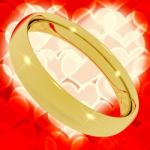 Golden Wedding Ring Stock Photo