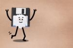 Animated Floppy Disk Concept Stock Photo