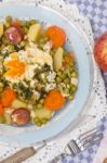 Traditional Green Peas With Egg Stock Photo