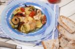 Oven Codfish With Potatoes Meal Stock Photo