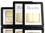 Tablet Computer With Books Stock Photo