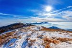 Peak Of Deogyusan Mountains In Winter,south Korea Stock Photo