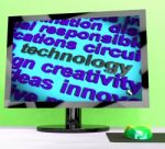 Technology Word Meaning Innovation Software And Hi Tech Stock Photo