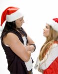 Male And Female Looking Each Other Stock Photo