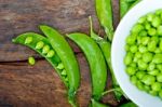 Hearthy Fresh Green Peas Stock Photo