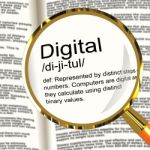 Digital Definition Magnifier Stock Photo