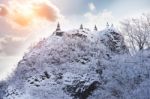 Landscape In Winter,guemosan In Korea Stock Photo