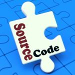 Source Code Puzzle Shows Software Program Or Programming Stock Photo