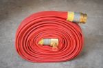 Red Hose Fire Stock Photo