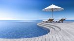 3d Terrace Sea View Stock Photo